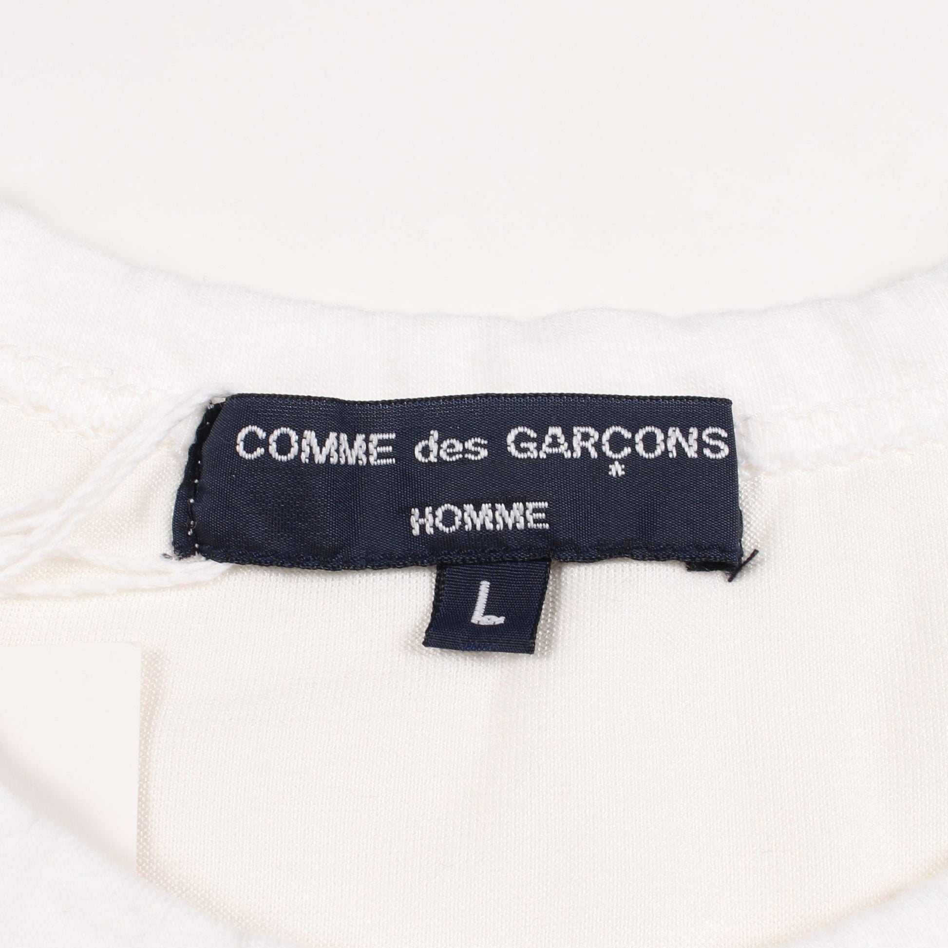 ドッキング 半袖Tシャツ コットン ホワイト コムデギャルソンオム トップス COMME des GARCONS HOMME