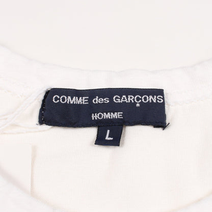 ドッキング 半袖Tシャツ コットン ホワイト コムデギャルソンオム トップス COMME des GARCONS HOMME