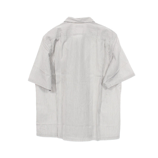 ストライプ ペイント 半袖 シャツ コットン グレー ホワイト コムデギャルソンオム トップス COMME des GARCONS HOMME