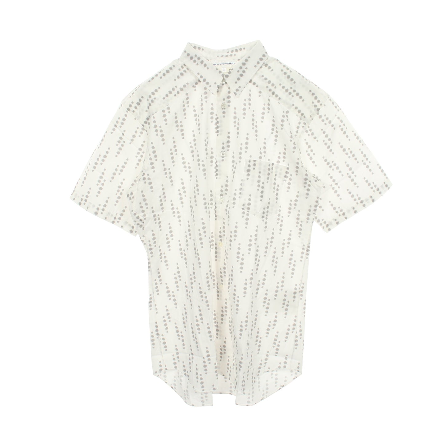 ドット 半袖 シャツ コットン ホワイト グレー コムデギャルソンシャツ トップス COMME des GARCONS SHIRT