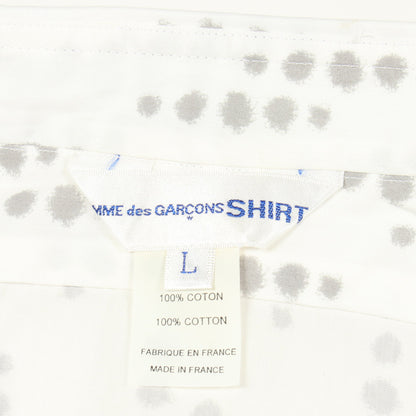 ドット 半袖 シャツ コットン ホワイト グレー コムデギャルソンシャツ トップス COMME des GARCONS SHIRT