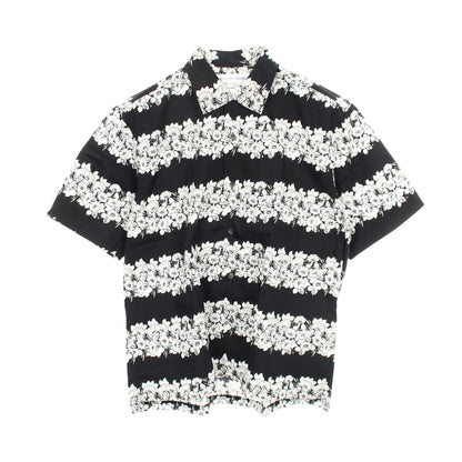 花柄 半袖 シャツ コットン ブラック ホワイト コムデギャルソンシャツ トップス COMME des GARCONS SHIRT