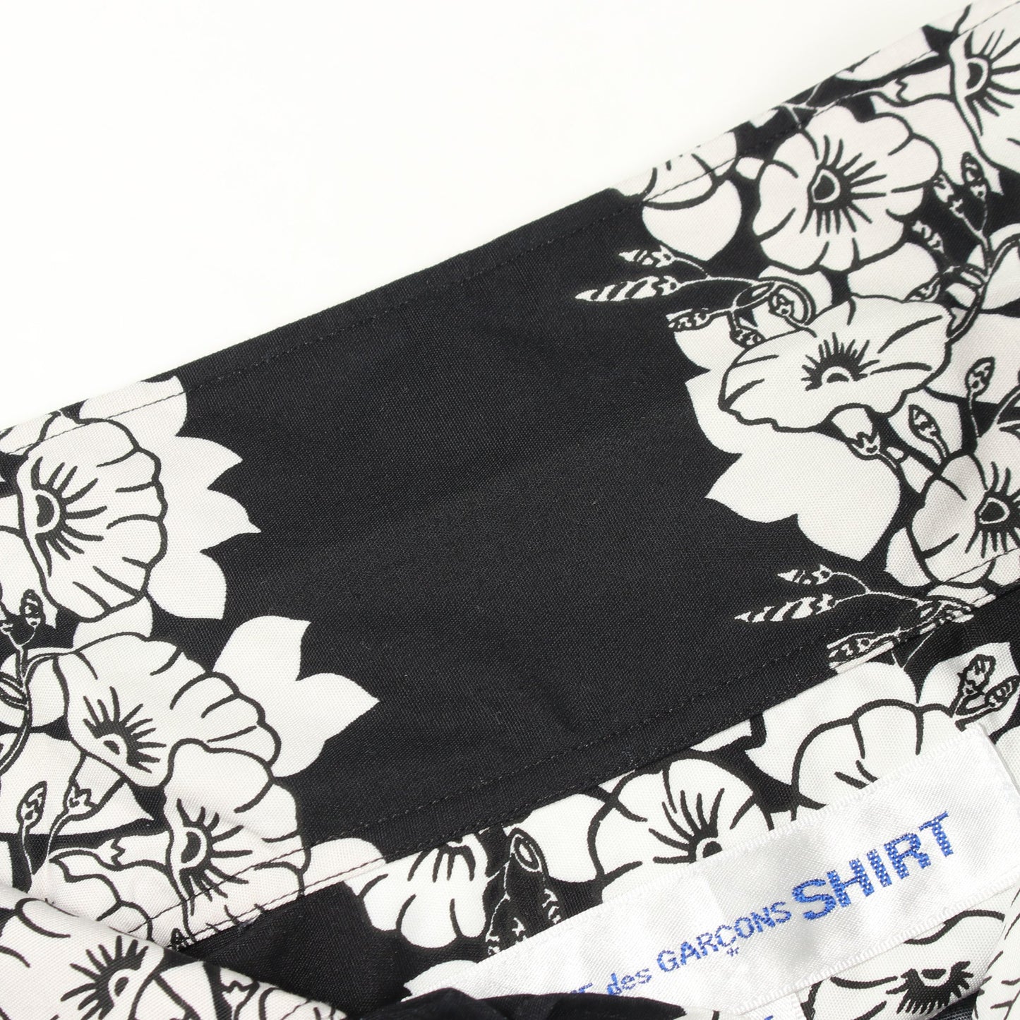 花柄 半袖 シャツ コットン ブラック ホワイト コムデギャルソンシャツ トップス COMME des GARCONS SHIRT