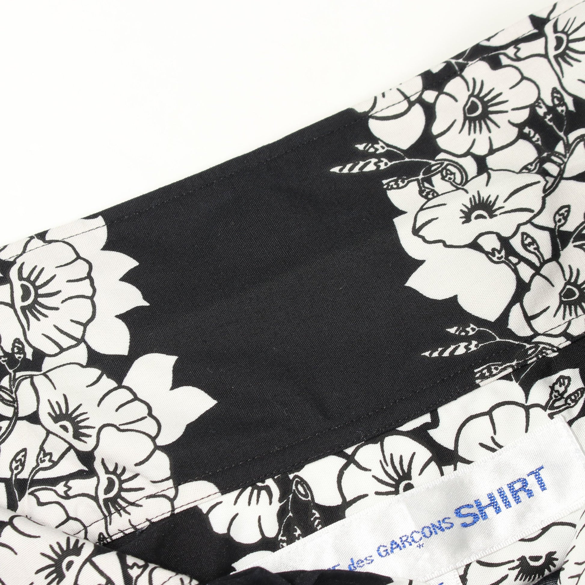 花柄 半袖 シャツ コットン ブラック ホワイト コムデギャルソンシャツ トップス COMME des GARCONS SHIRT