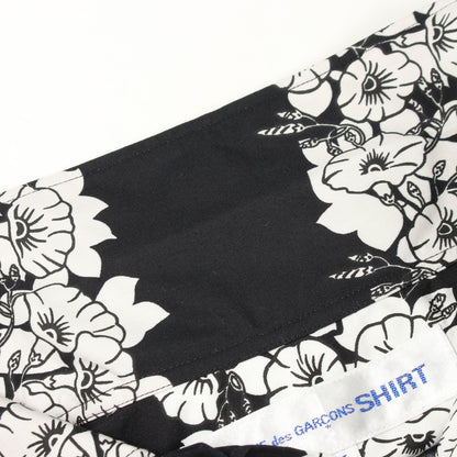 花柄 半袖 シャツ コットン ブラック ホワイト コムデギャルソンシャツ トップス COMME des GARCONS SHIRT