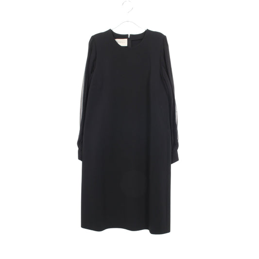 PLEATED SLEEVES BLACK DRESS 切替 ワンピース レーヨン ブラック グッチ ワンピース GUCCI