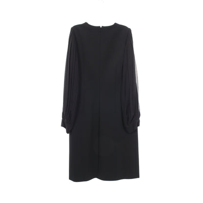 PLEATED SLEEVES BLACK DRESS 切替 ワンピース レーヨン ブラック グッチ
