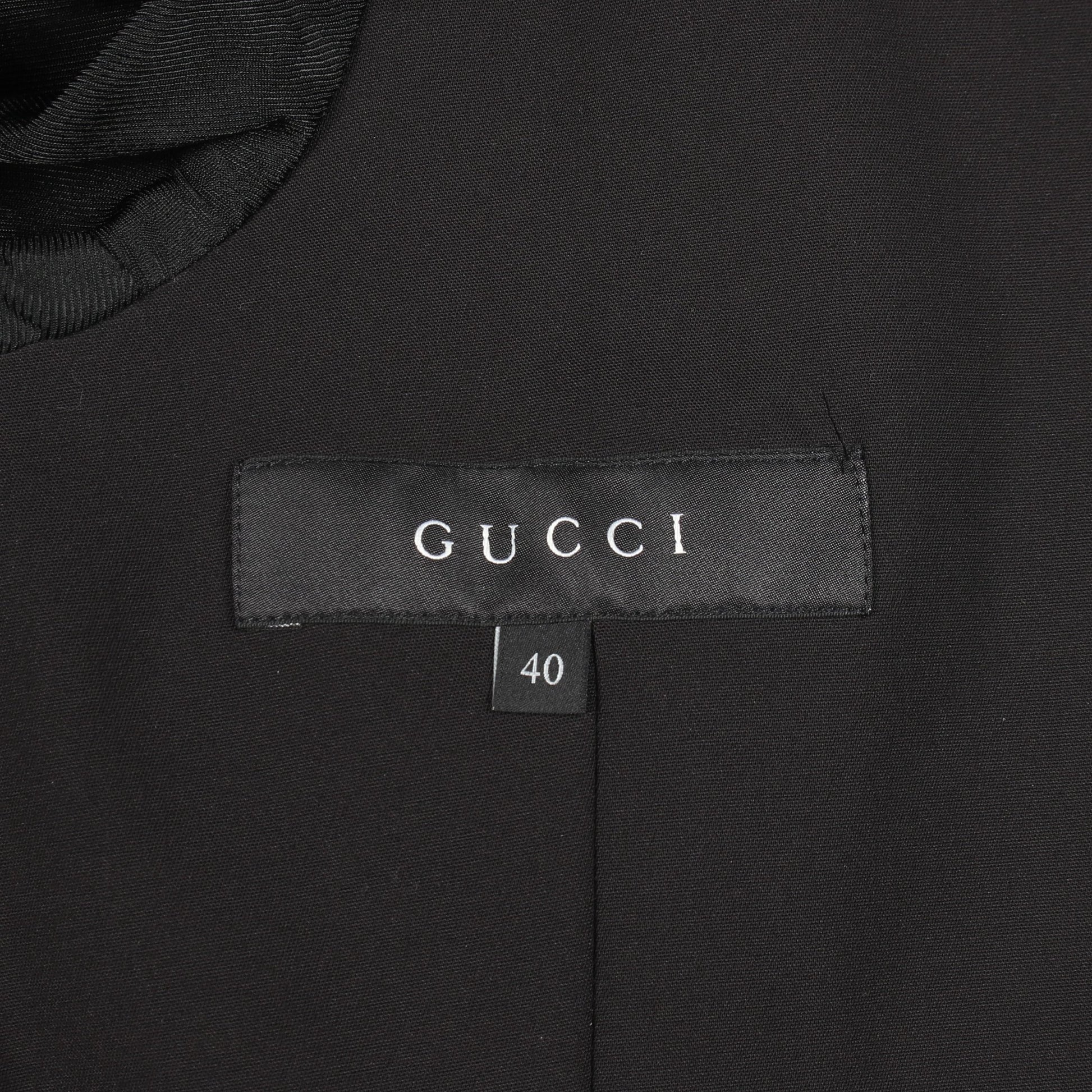 インターロッキングG テーラードジャケット コットン ナイロン ブラック グッチ アウター GUCCI