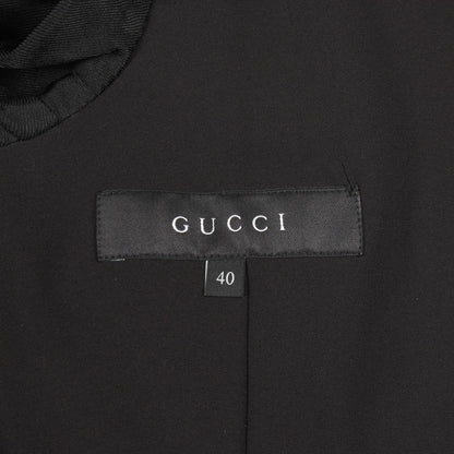 インターロッキングG テーラードジャケット コットン ナイロン ブラック グッチ アウター GUCCI