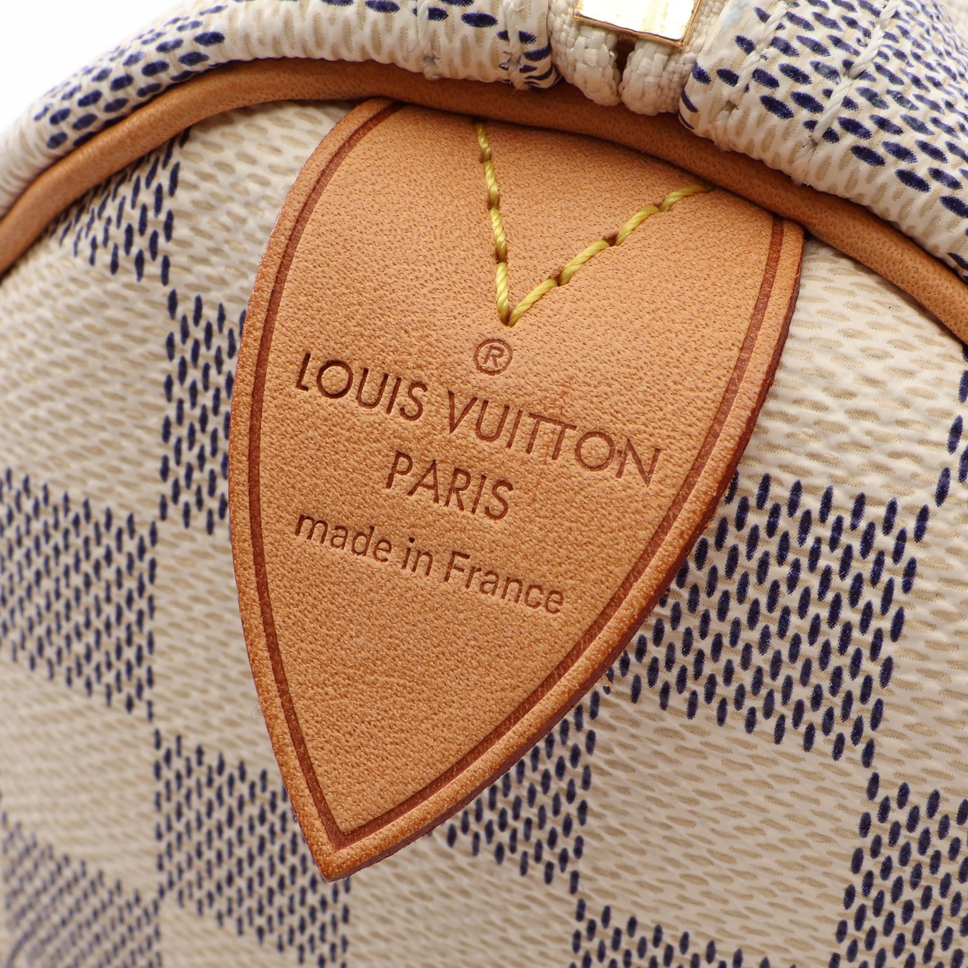 スピーディ25 ダミエアズール ハンドバッグ PVC レザー ホワイト ルイヴィトン バッグ LOUIS VUITTON