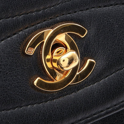 チェーンショルダーバッグ ラムスキン ブラック ゴールド金具 シャネル バッグ CHANEL