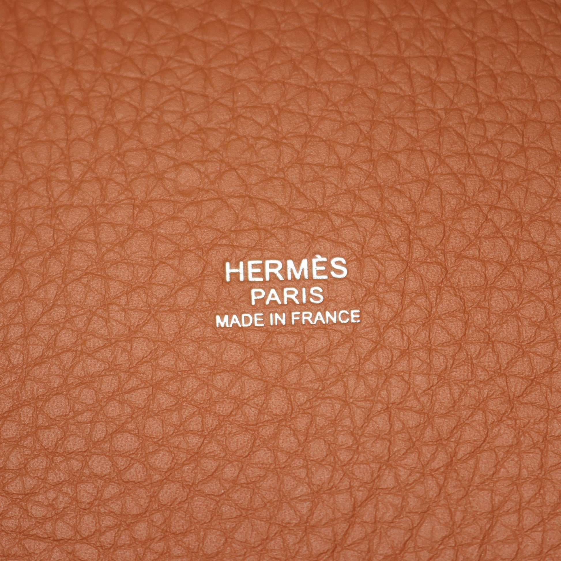 ピコタンロックPM ゴールド ハンドバッグ トリヨンクレマンス ブラウン シルバー金具 W刻印 エルメス バッグ HERMES