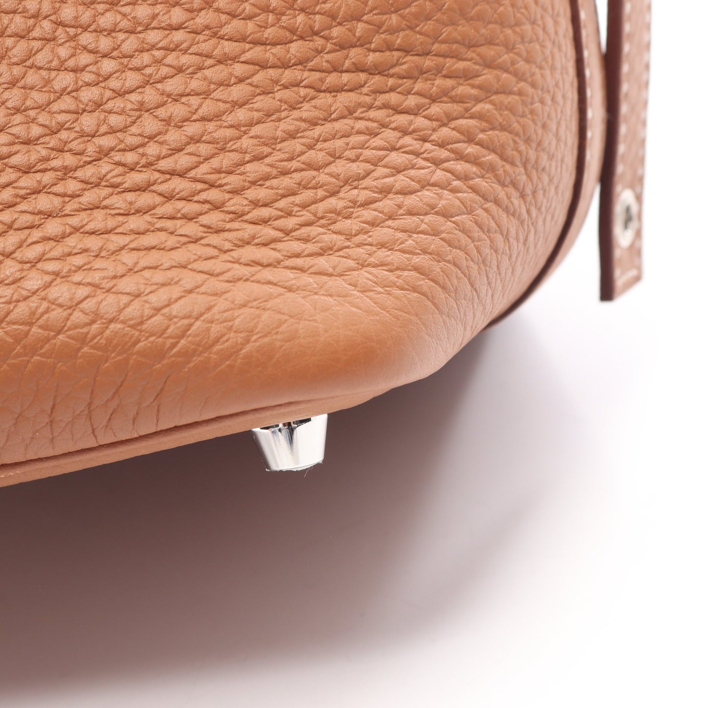 ピコタンロックPM ゴールド ハンドバッグ トリヨンクレマンス ブラウン シルバー金具 W刻印 エルメス バッグ HERMES