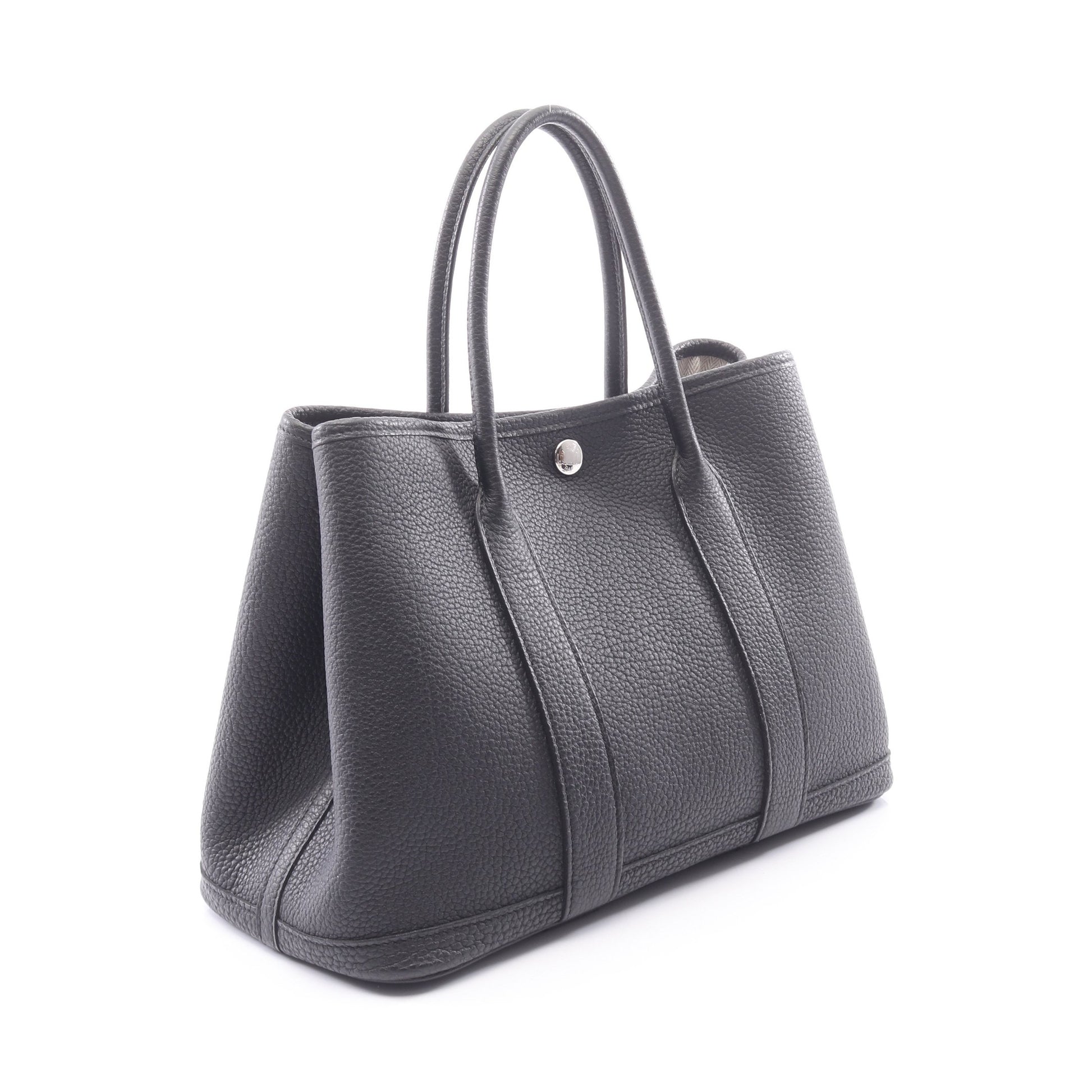 ガーデンパーティTPM ハンドバッグ トートバッグ ネゴンダ ブラック シルバー金具 W刻印 エルメス バッグ HERMES