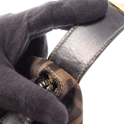 ズッカ 2WAY ミニボストンバッグ ハンドバッグ キャンバス レザー ブラウン ブラック フェンディ バッグ FENDI