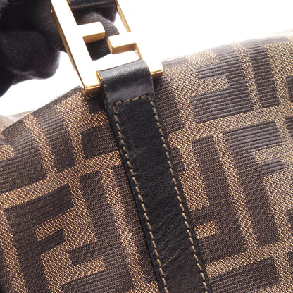 ズッカ 2WAY ミニボストンバッグ ハンドバッグ キャンバス レザー ブラウン ブラック フェンディ バッグ FENDI