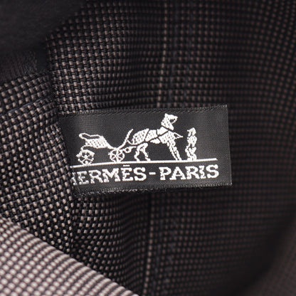 エールラインMM ハンドバッグ トートバッグ ナイロンキャンバス ダークグレー シルバー金具 エルメス バッグ HERMES