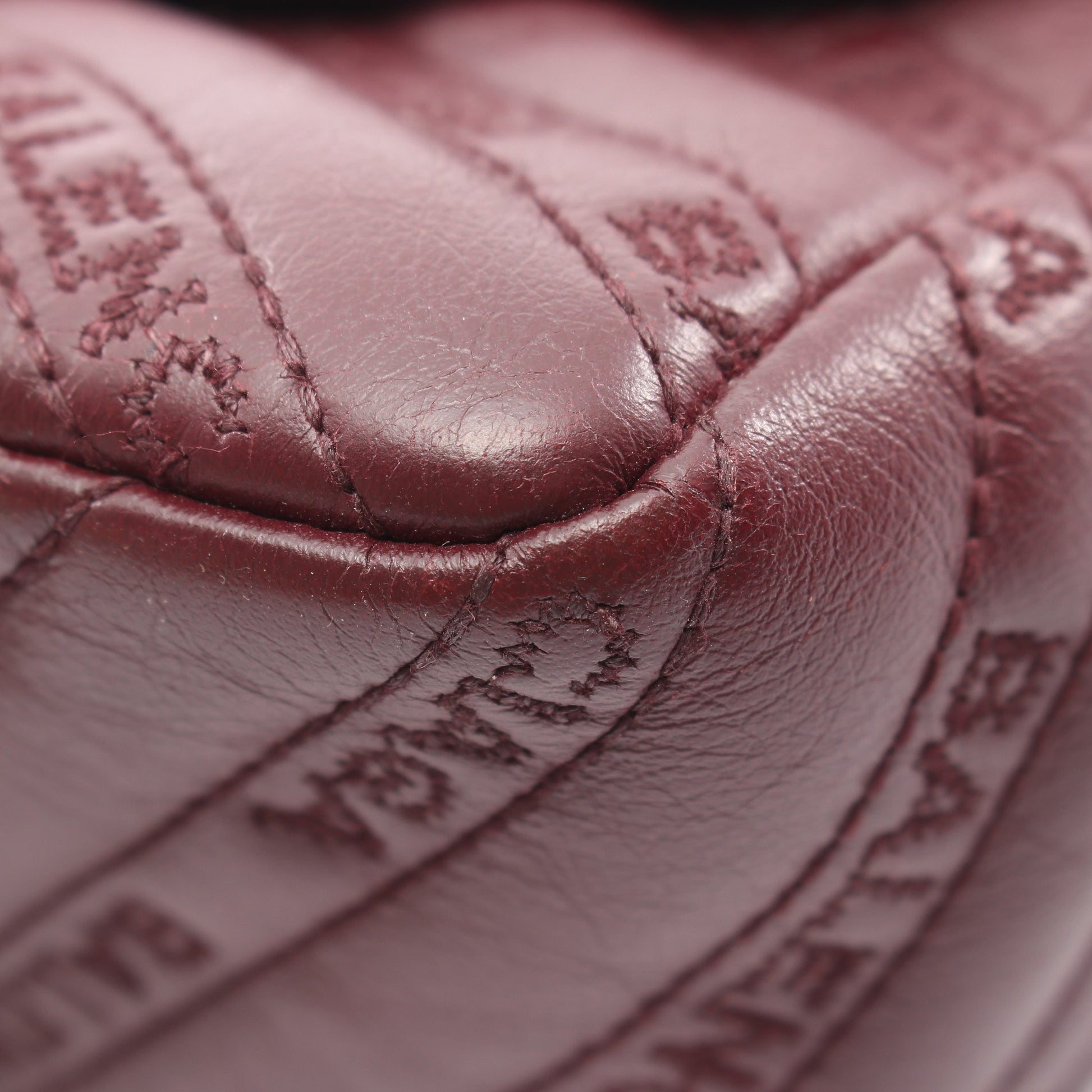 BBラウンド Wチェーンショルダーバッグ レザー ボルドー ボッテガヴェネタ バッグ BOTTEGA VENETA