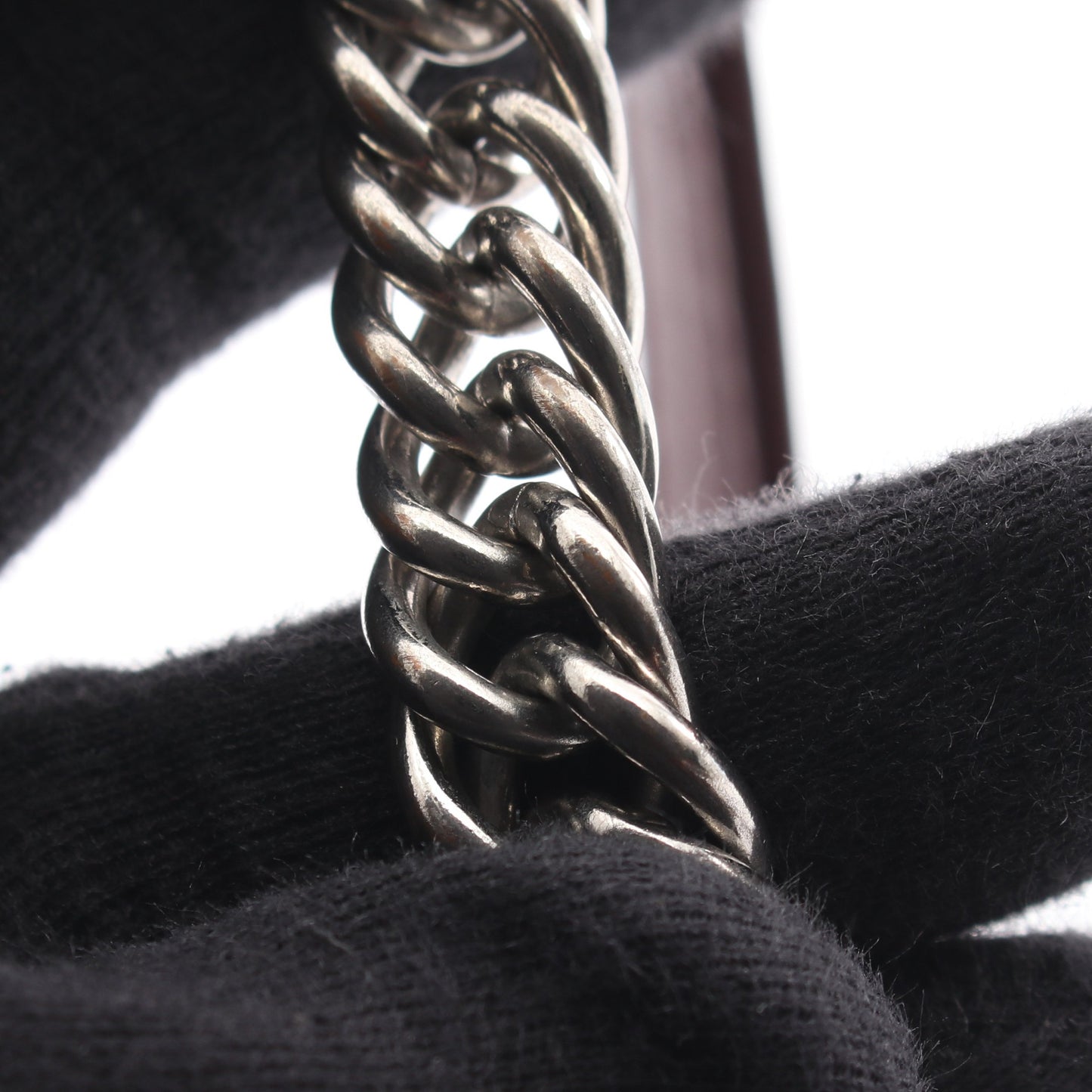 BBラウンド Wチェーンショルダーバッグ レザー ボルドー ボッテガヴェネタ バッグ BOTTEGA VENETA