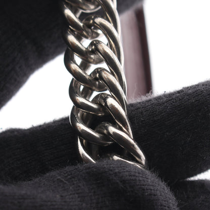 BBラウンド Wチェーンショルダーバッグ レザー ボルドー ボッテガヴェネタ バッグ BOTTEGA VENETA