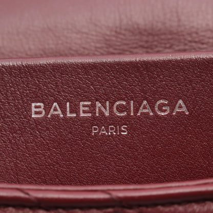 BBラウンド Wチェーンショルダーバッグ レザー ボルドー ボッテガヴェネタ バッグ BOTTEGA VENETA