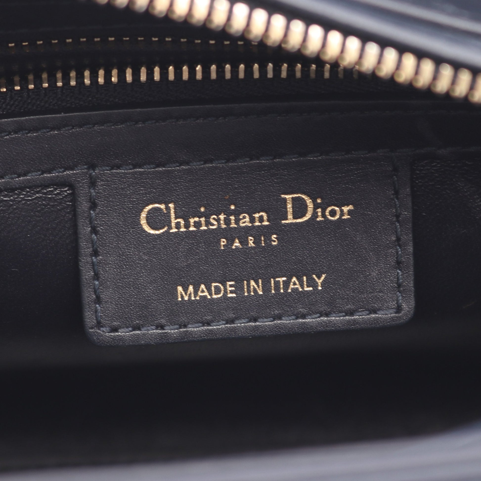 LADY DIOR レディディオール 2WAY ハンドバッグ レザー ネイビー ブルー ライトブルー クリスチャンディオール バッグ Christian Dior