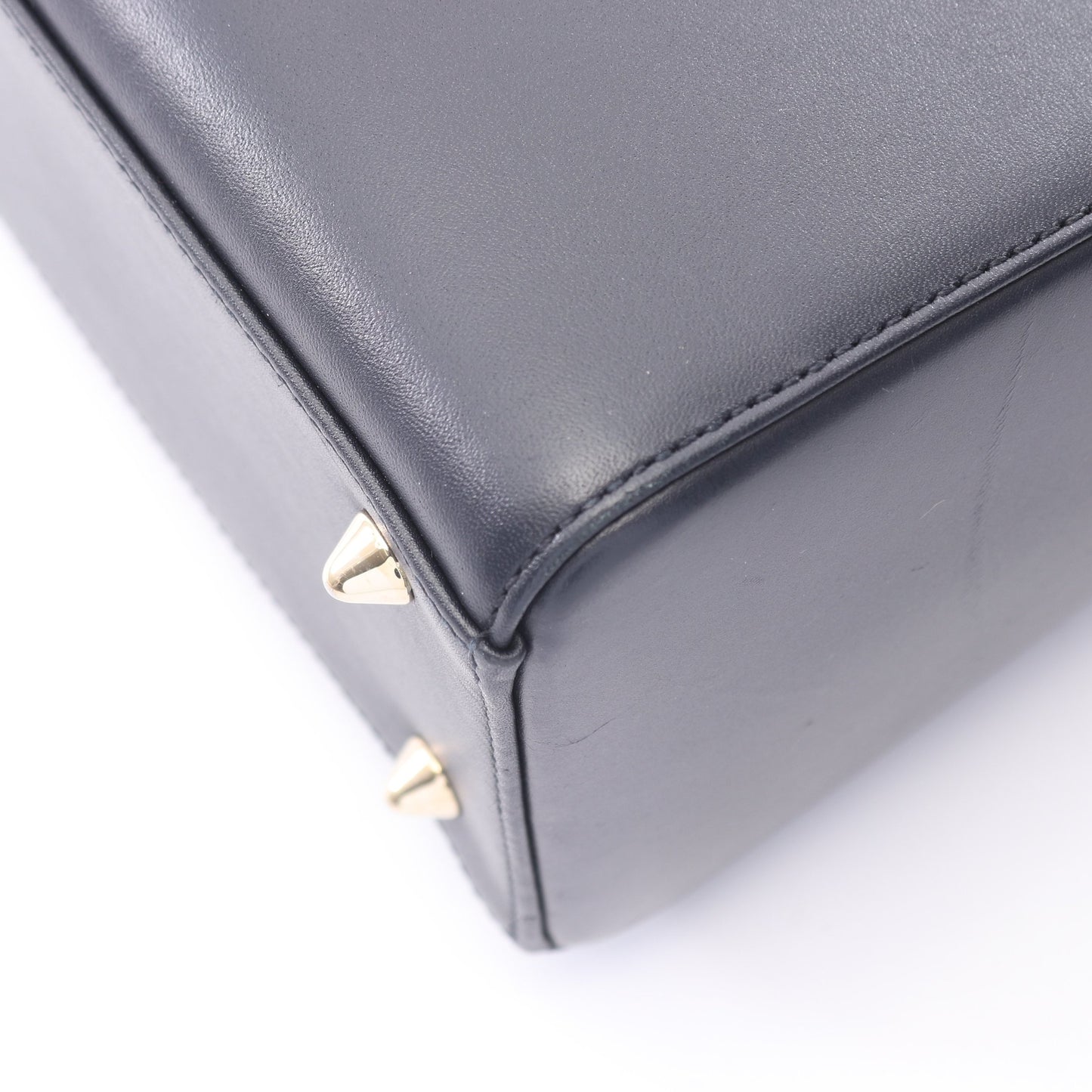 LADY DIOR レディディオール 2WAY ハンドバッグ レザー ネイビー ブルー ライトブルー クリスチャンディオール バッグ Christian Dior