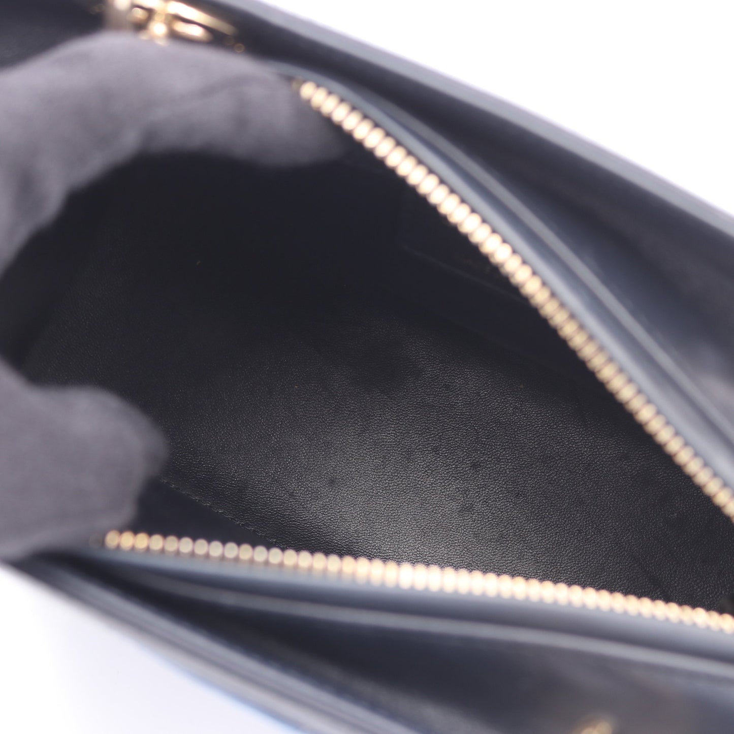 LADY DIOR レディディオール 2WAY ハンドバッグ レザー ネイビー ブルー ライトブルー クリスチャンディオール バッグ Christian Dior