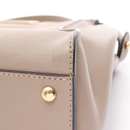 ピーカブー 2WAY ハンドバッグ レザー グレーベージュ フェンディ バッグ FENDI