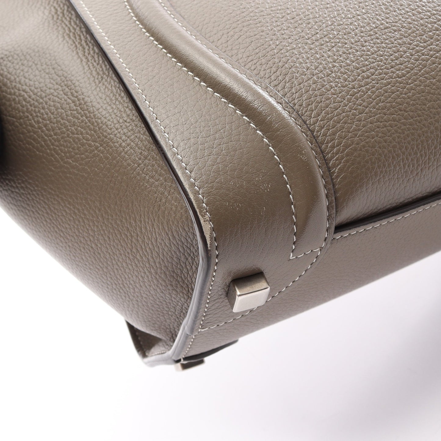 ラゲージ マイクロ ショッパー ハンドバッグ レザー グレーベージュ セリーヌ バッグ CELINE