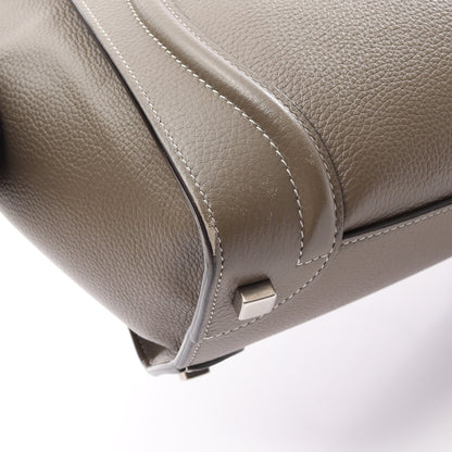 ラゲージ マイクロ ショッパー ハンドバッグ レザー グレーベージュ セリーヌ バッグ CELINE