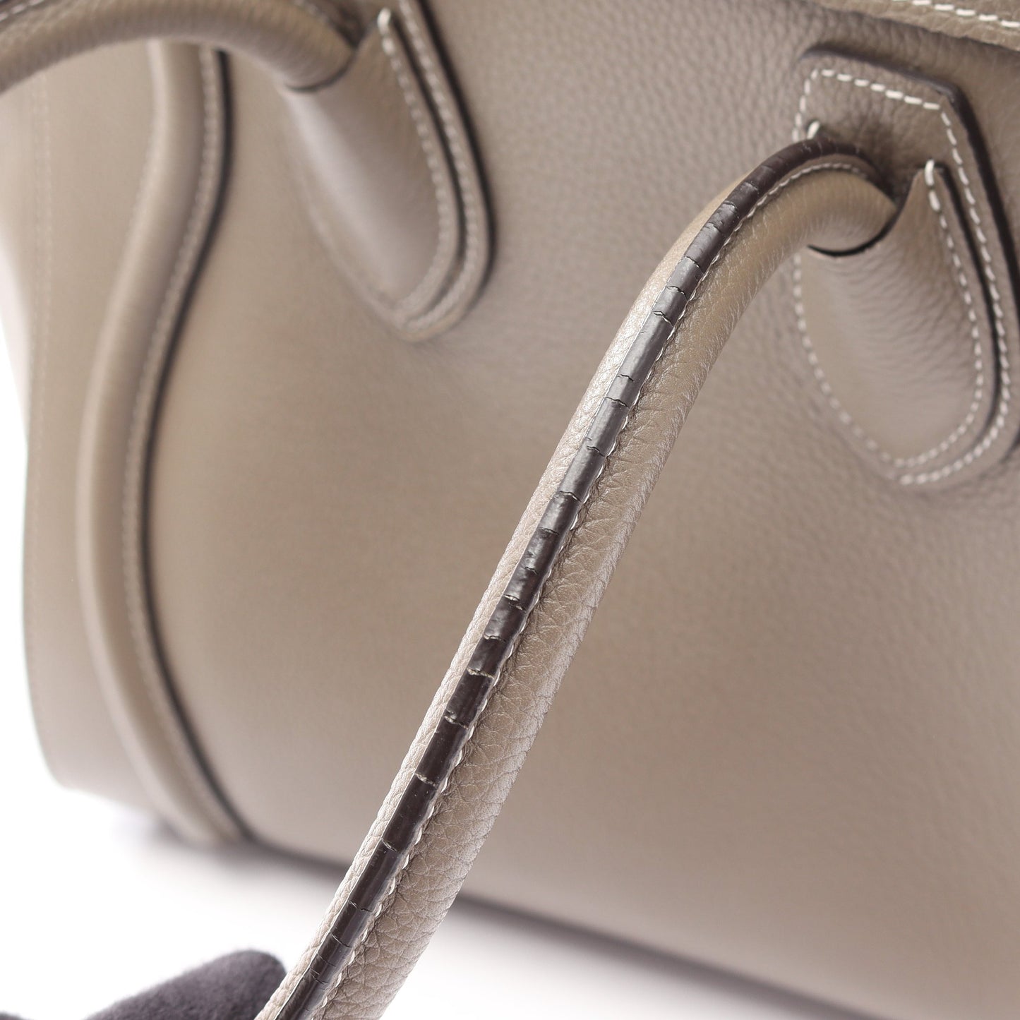 ラゲージ マイクロ ショッパー ハンドバッグ レザー グレーベージュ セリーヌ バッグ CELINE