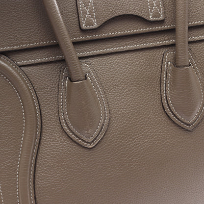 ラゲージ マイクロ ショッパー ハンドバッグ レザー グレーベージュ セリーヌ バッグ CELINE