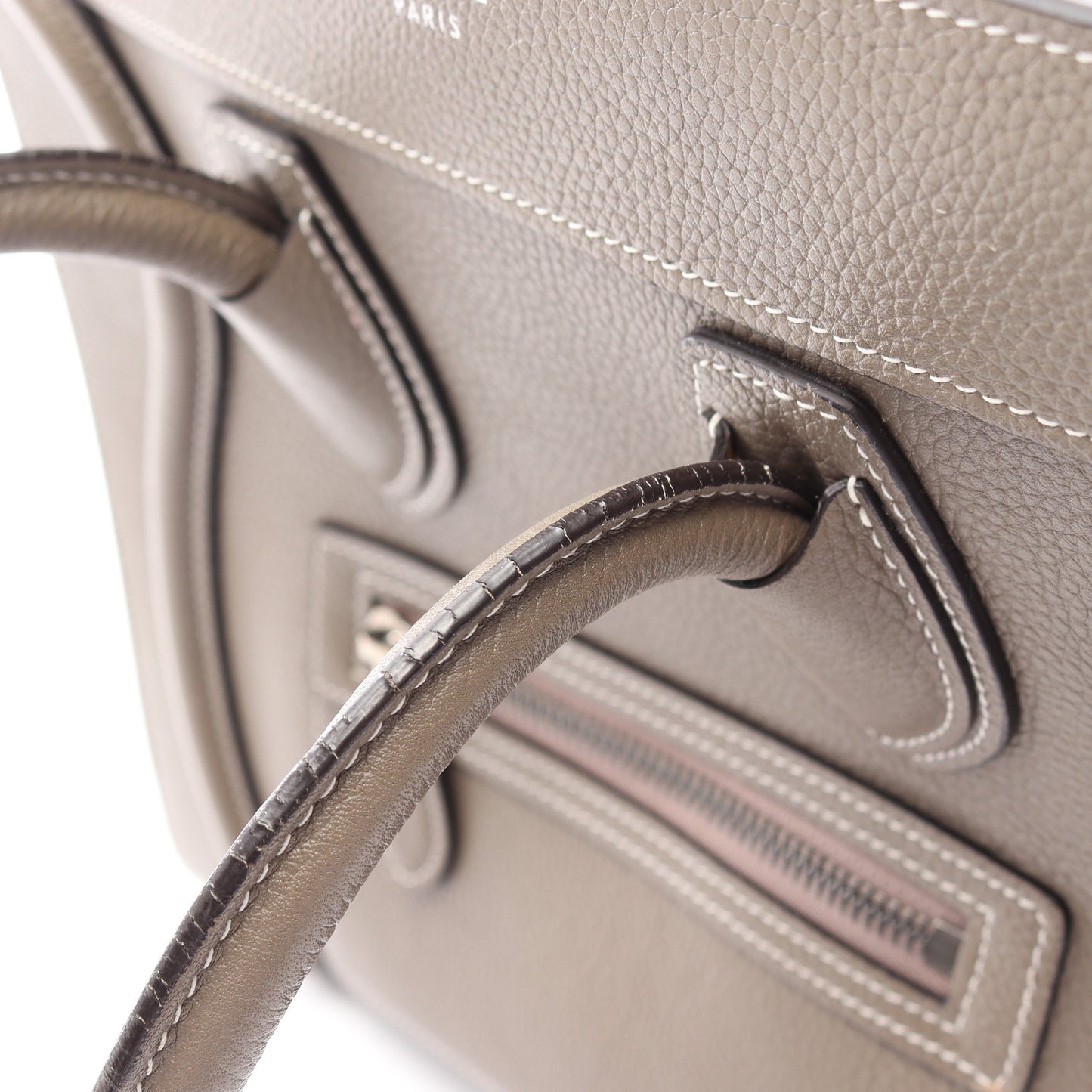 ラゲージ マイクロ ショッパー ハンドバッグ レザー グレーベージュ セリーヌ バッグ CELINE