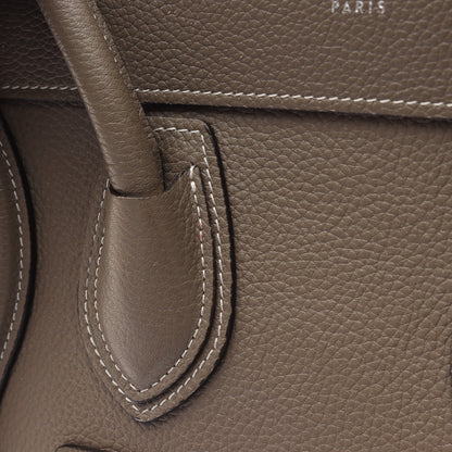 ラゲージ マイクロ ショッパー ハンドバッグ レザー グレーベージュ セリーヌ バッグ CELINE