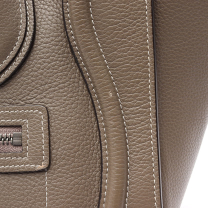 ラゲージ マイクロ ショッパー ハンドバッグ レザー グレーベージュ セリーヌ バッグ CELINE