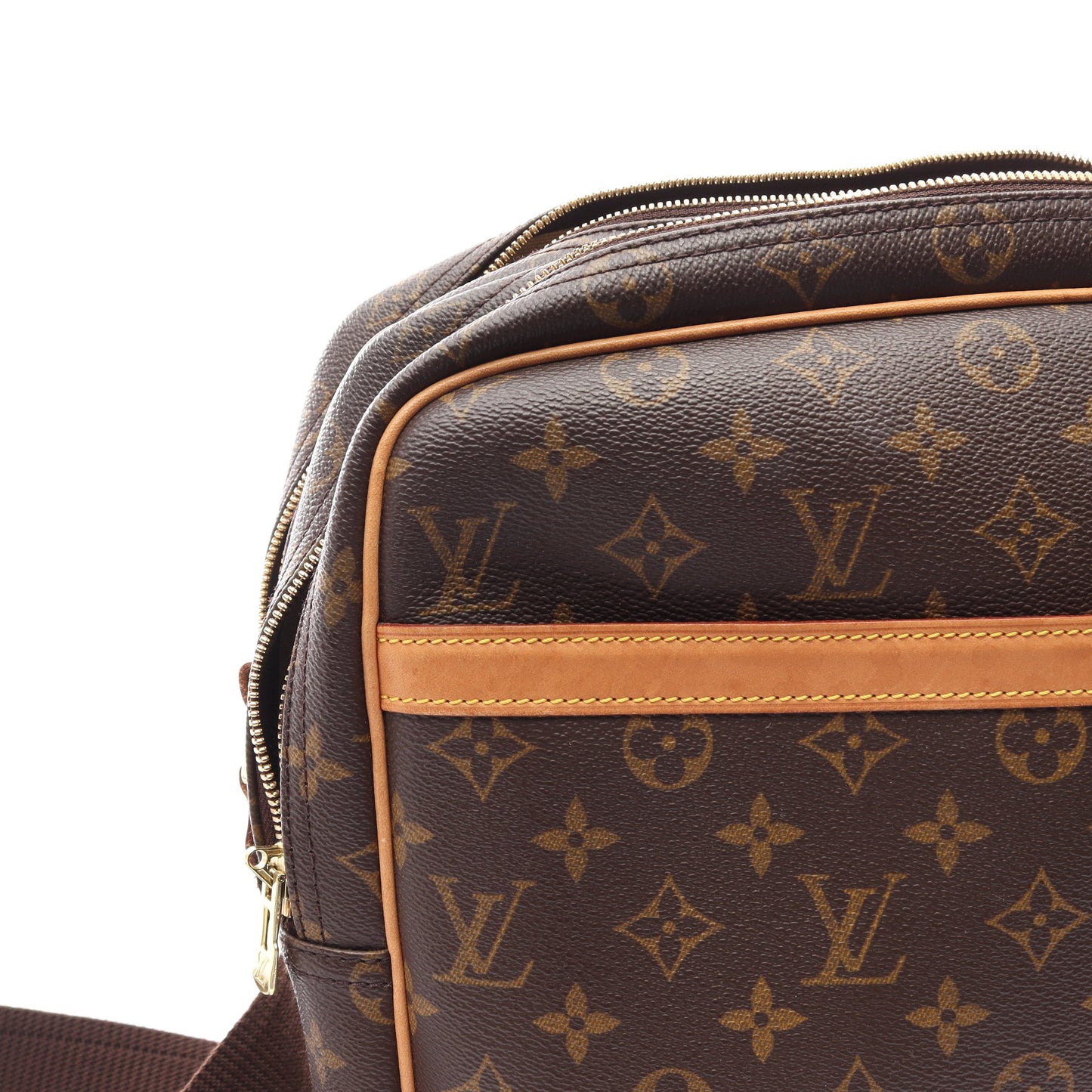 リポーターGM モノグラム ショルダーバッグ PVC レザー ブラウン ルイヴィトン バッグ LOUIS VUITTON