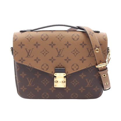 ポシェット メティス MM モノグラムリバース 2WAY ハンドバッグ PVC レザー ブラウン ブラック ルイヴィトン バッグ LOUIS VUITTON