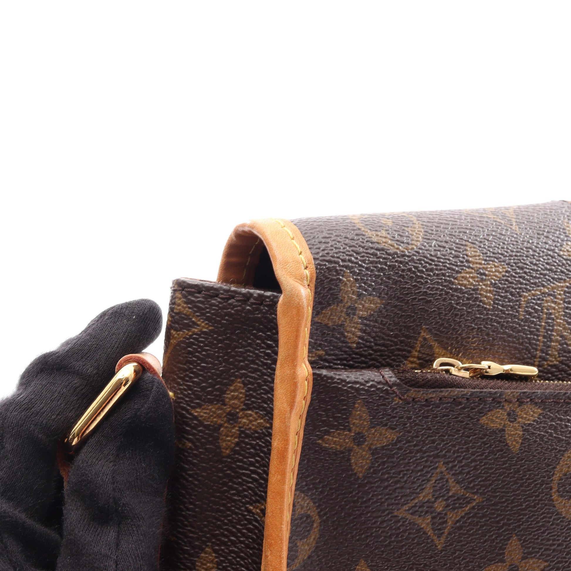 メニルモンタンMM モノグラム ショルダーバッグ PVC レザー ブラウン ルイヴィトン バッグ LOUIS VUITTON