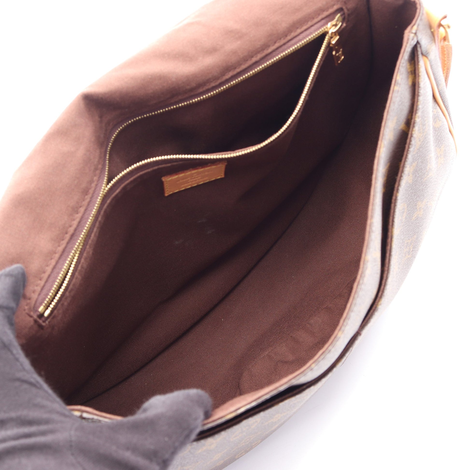 メニルモンタンMM モノグラム ショルダーバッグ PVC レザー ブラウン ルイヴィトン バッグ LOUIS VUITTON