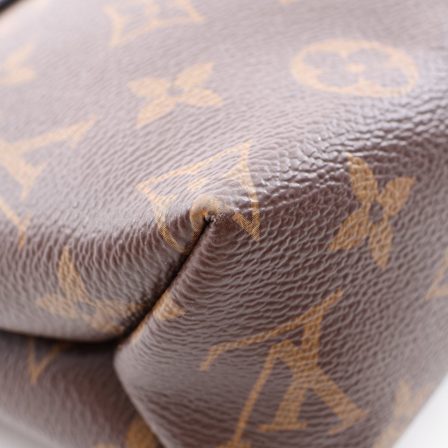 サン プラシード モノグラム スリーズ チェーンショルダーバッグ PVC レザー ブラウン レッド ルイヴィトン バッグ LOUIS VUITTON