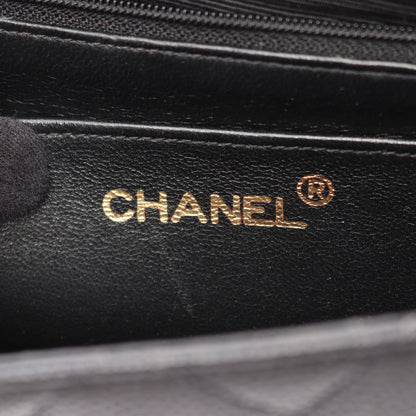 マトラッセ ダイアナフラップ チェーンショルダーバッグ キャビアスキン ブラック ゴールド金具 シャネル バッグ CHANEL