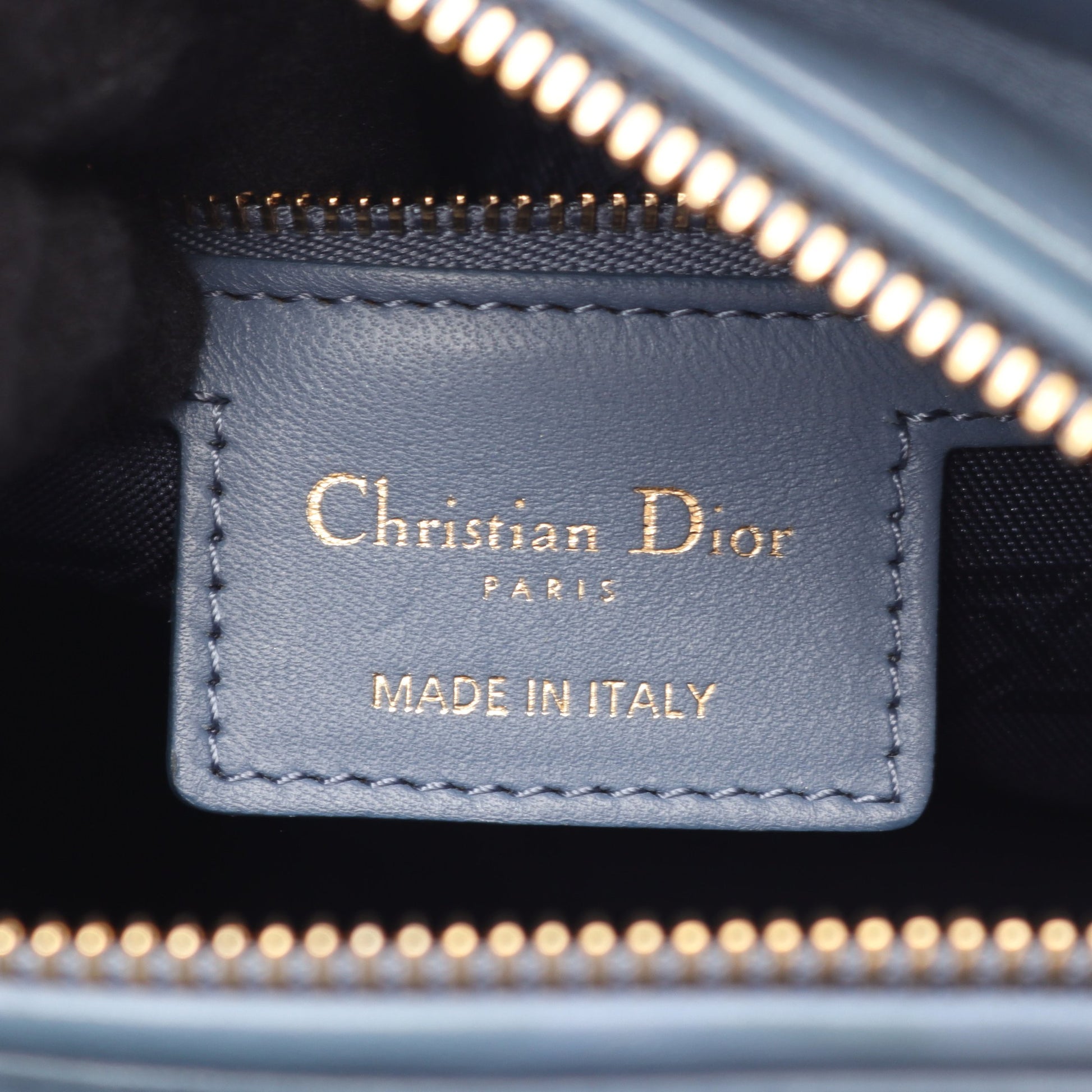 LADY DIOR レディディオール ミディアム カナージュ 2WAY ハンドバッグ レザー ブルー クリスチャンディオール バッグ Christian Dior
