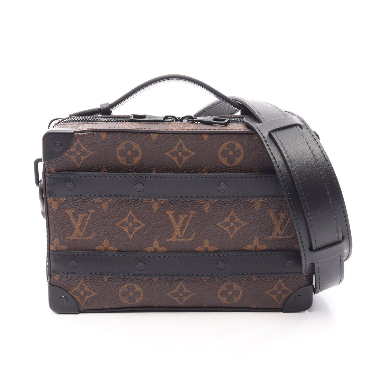 ハンドル ソフトトランク モノグラムマカサー 2WAY ハンドバッグ PVC レザー ブラウン ブラック ルイヴィトン バッグ LOUIS VUITTON