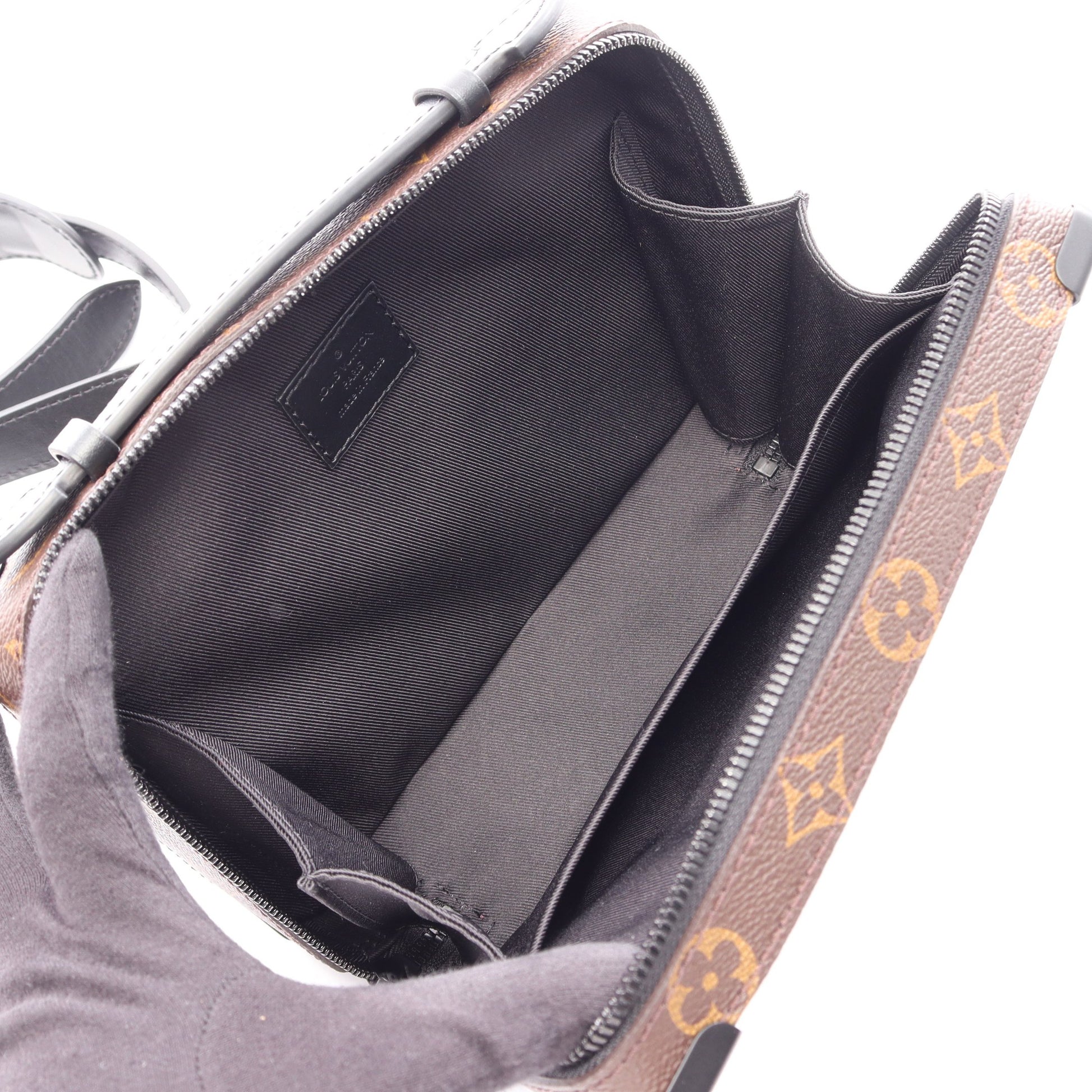ハンドル ソフトトランク モノグラムマカサー 2WAY ハンドバッグ PVC レザー ブラウン ブラック ルイヴィトン バッグ LOUIS VUITTON