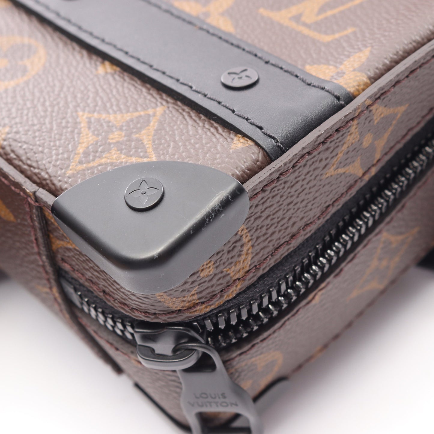 ハンドル ソフトトランク モノグラムマカサー 2WAY ハンドバッグ PVC レザー ブラウン ブラック ルイヴィトン バッグ LOUIS VUITTON