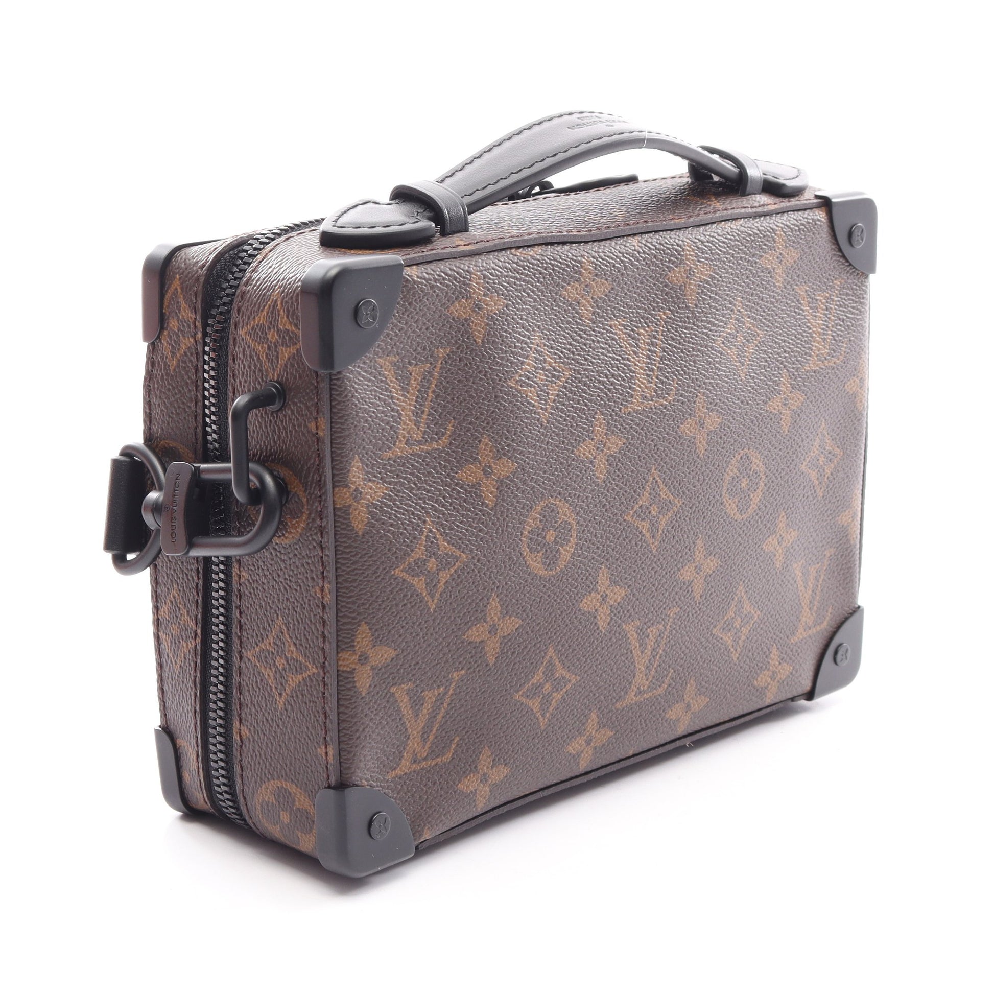 ハンドル ソフトトランク モノグラムマカサー 2WAY ハンドバッグ PVC レザー ブラウン ブラック ルイヴィトン バッグ LOUIS VUITTON
