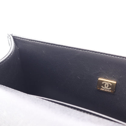 ボーイシャネル チェーンショルダーバッグ キャビアスキン ブラック ゴールド金具 シャネル バッグ CHANEL