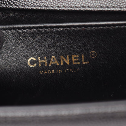 ボーイシャネル チェーンショルダーバッグ キャビアスキン ブラック ゴールド金具 シャネル バッグ CHANEL