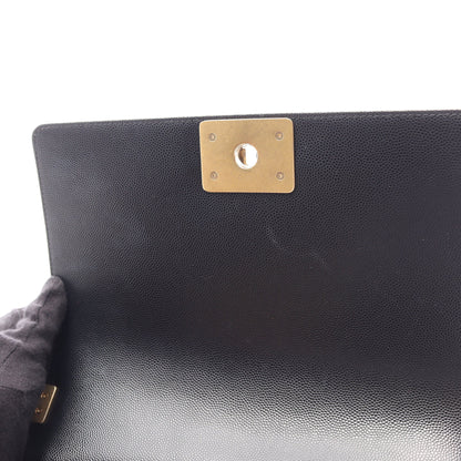 ボーイシャネル チェーンショルダーバッグ キャビアスキン ブラック ゴールド金具 シャネル バッグ CHANEL
